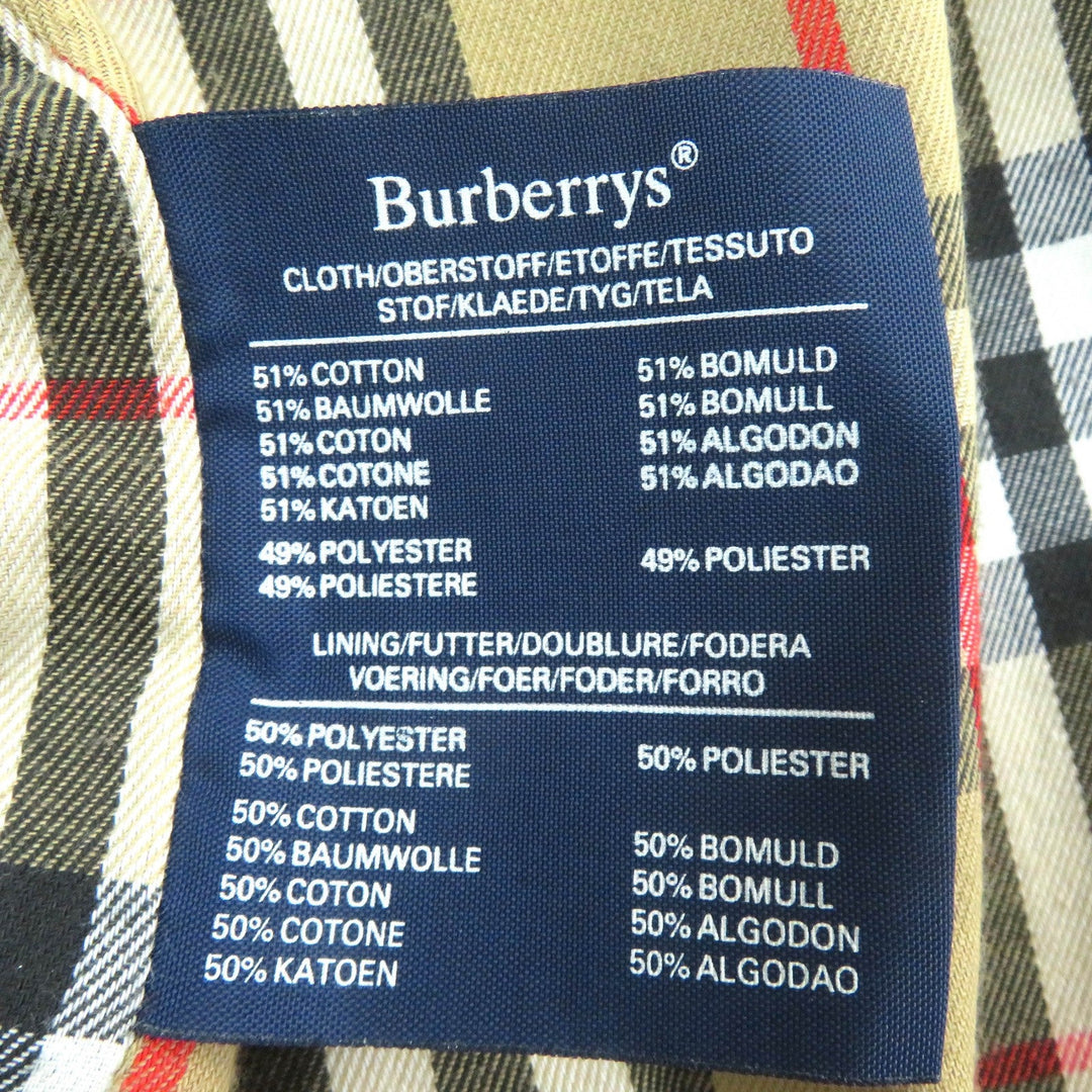 BURBERRY Stainless collar coat Outer: 51% cotton, Outer: 49% polyester, Lining: 50% cotton, Lining: 50% polyester beige mens 46 Used Authentic