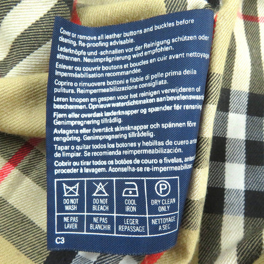 BURBERRY Stainless collar coat Outer: 51% cotton, Outer: 49% polyester, Lining: 50% cotton, Lining: 50% polyester beige mens 46 Used Authentic
