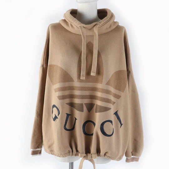 GUCCI tops 717417 Main: 100% cotton, part: 67% cotton, part: 16% nylon, part: 15% polyester, part: 2% polyurethane Brown Women XS Used Authentic