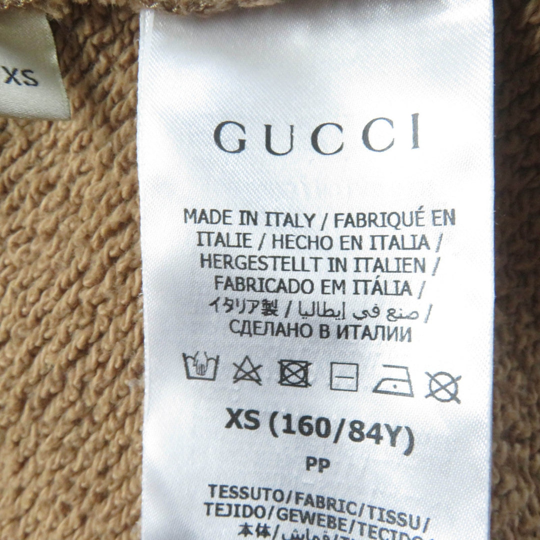 GUCCI tops 717417 Main: 100% cotton, part: 67% cotton, part: 16% nylon, part: 15% polyester, part: 2% polyurethane Brown Women XS Used Authentic