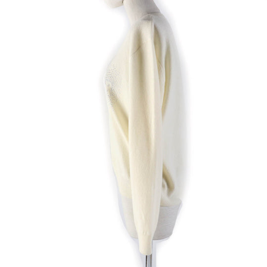 MONCLER knit Main: 100% wool Ivory Women XS Used Authentic
