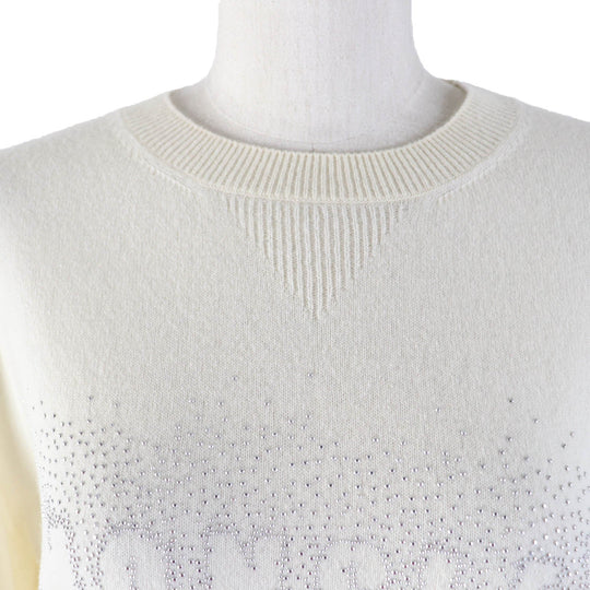 MONCLER knit Main: 100% wool Ivory Women XS Used Authentic