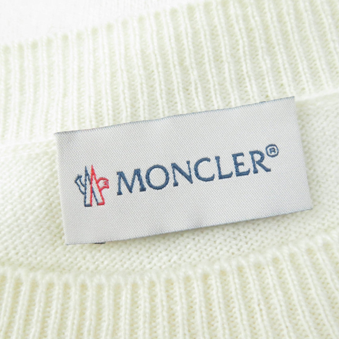 MONCLER knit Main: 100% wool Ivory Women XS Used Authentic