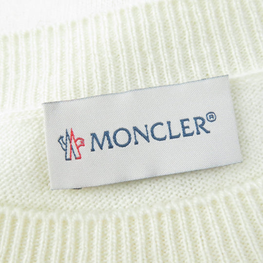 MONCLER knit Main: 100% wool Ivory Women XS Used Authentic