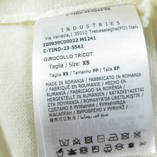 MONCLER knit Main: 100% wool Ivory Women XS Used Authentic