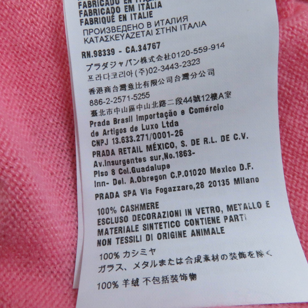MIUMIU cardigan MMC027 Main: 100% cashmere, some: glass, some: metal pink Women 36 Used Authentic