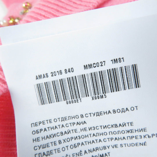 MIUMIU cardigan MMC027 Main: 100% cashmere, some: glass, some: metal pink Women 36 Used Authentic