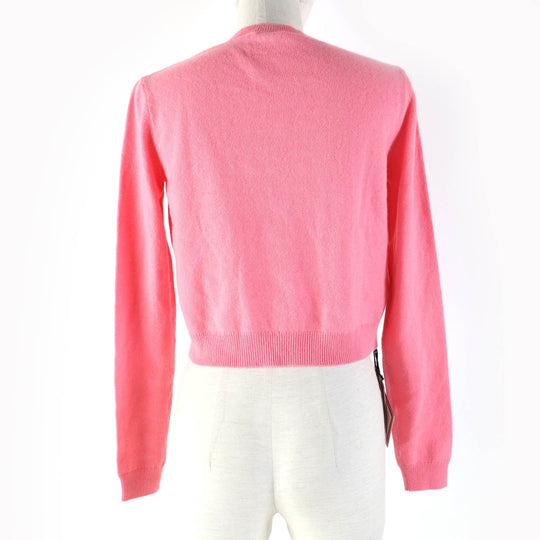 MIUMIU cardigan MMC027 Main: 100% cashmere, some: glass, some: metal pink Women 36 Used Authentic