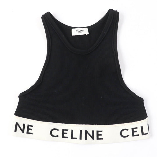 CELINE tops 2A68L372N Main: 77% cotton, 21% nylon, 2% polyurethane black Women XS Used Authentic
