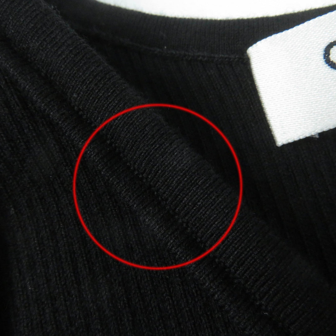 CELINE tops 2A68L372N Main: 77% cotton, 21% nylon, 2% polyurethane black Women XS Used Authentic