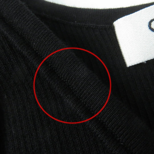 CELINE tops 2A68L372N Main: 77% cotton, 21% nylon, 2% polyurethane black Women XS Used Authentic