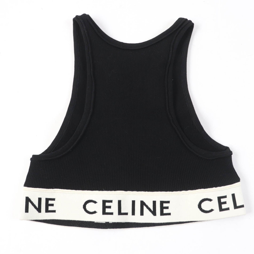 CELINE tops 2A68L372N Main: 77% cotton, 21% nylon, 2% polyurethane black Women XS Used Authentic