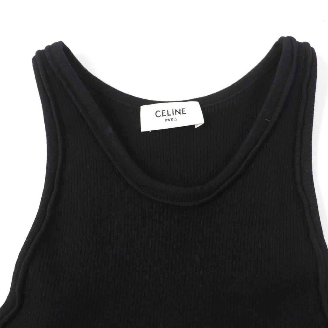 CELINE tops 2A68L372N Main: 77% cotton, 21% nylon, 2% polyurethane black Women XS Used Authentic