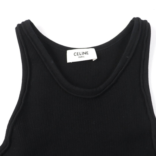 CELINE tops 2A68L372N Main: 77% cotton, 21% nylon, 2% polyurethane black Women XS Used Authentic
