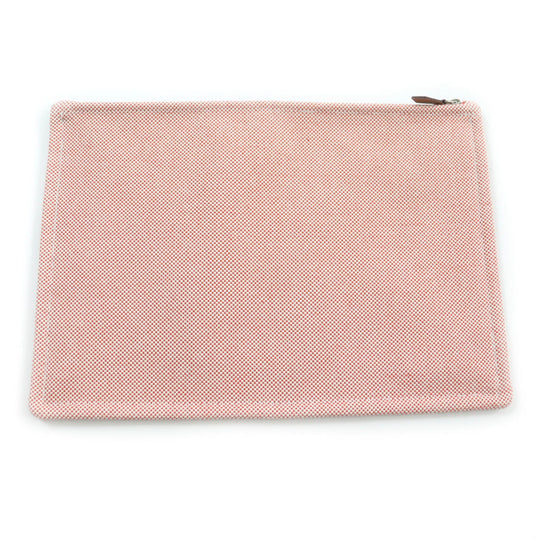 HERMES Pouch H103608M Main: Cotton cognac H tissage Women Used Authentic