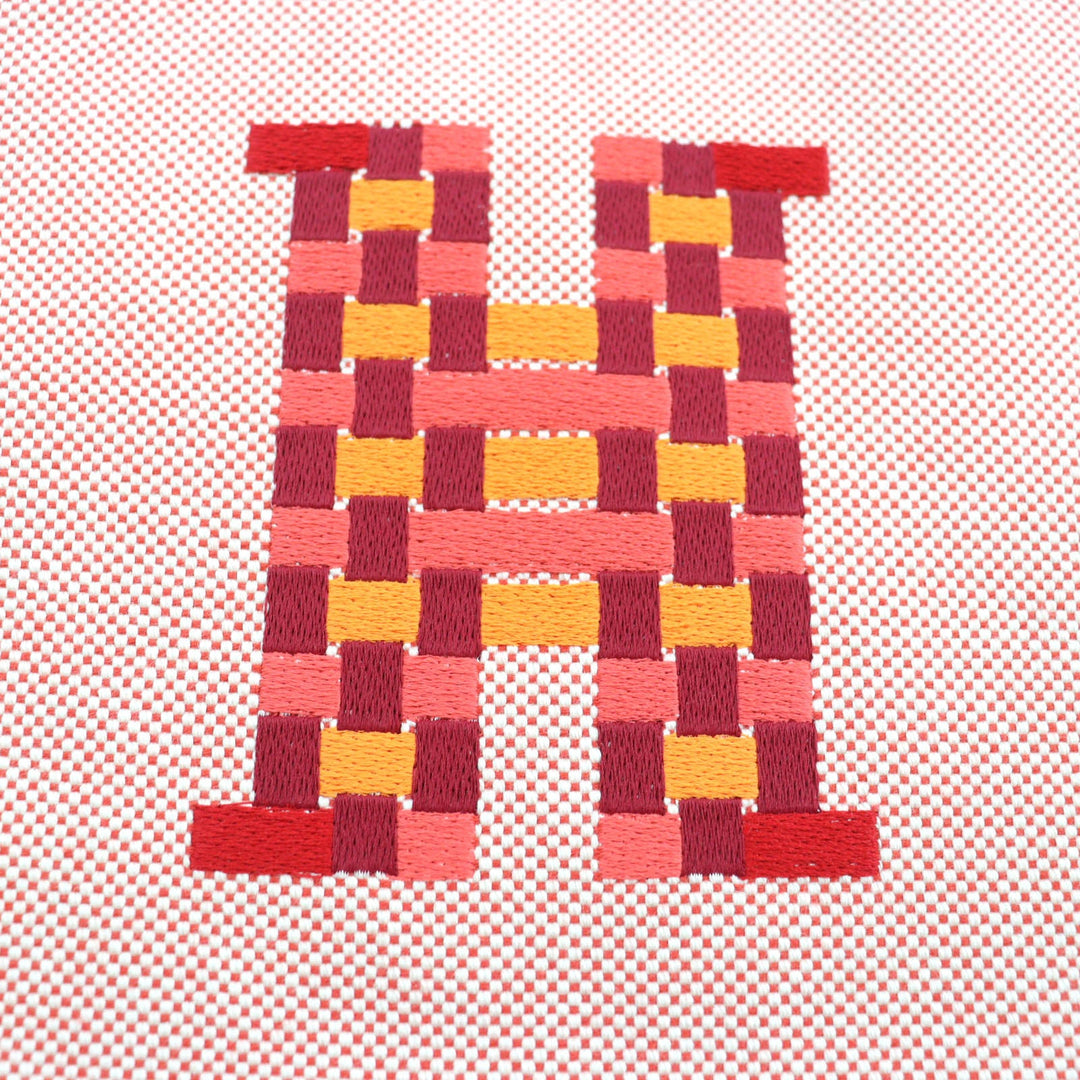 HERMES Pouch H103608M Main: Cotton cognac H tissage Women Used Authentic