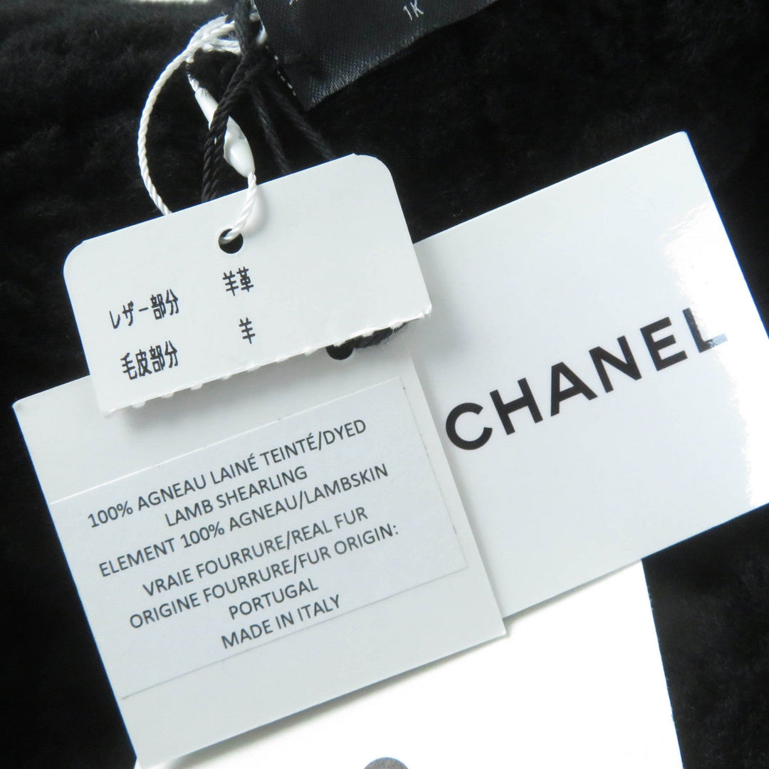 CHANEL hat AA9486B13861 Main: 100% lambskin black Women M Used Authentic