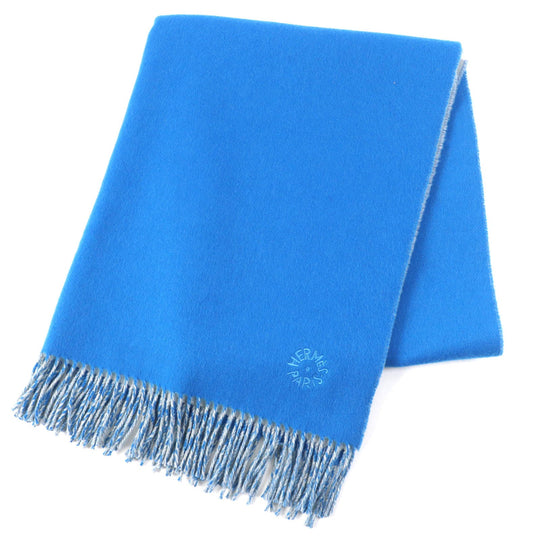 HERMES shawl H259084S Main: 100% cashmere blue Women Used Authentic