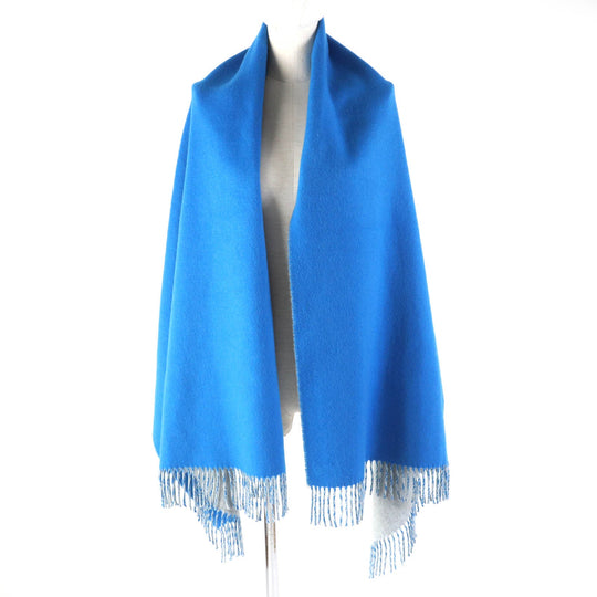 HERMES shawl H259084S Main: 100% cashmere blue Women Used Authentic
