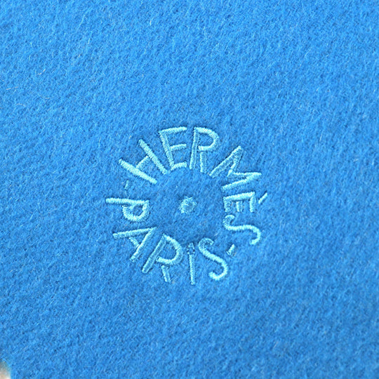 HERMES shawl H259084S Main: 100% cashmere blue Women Used Authentic