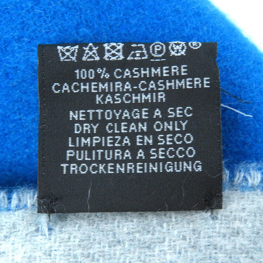 HERMES shawl H259084S Main: 100% cashmere blue Women Used Authentic
