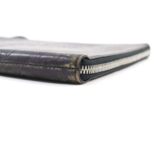 Berluti Clutch bag Main: Scritto leather Gray Purple type Nino GM mens Used Authentic