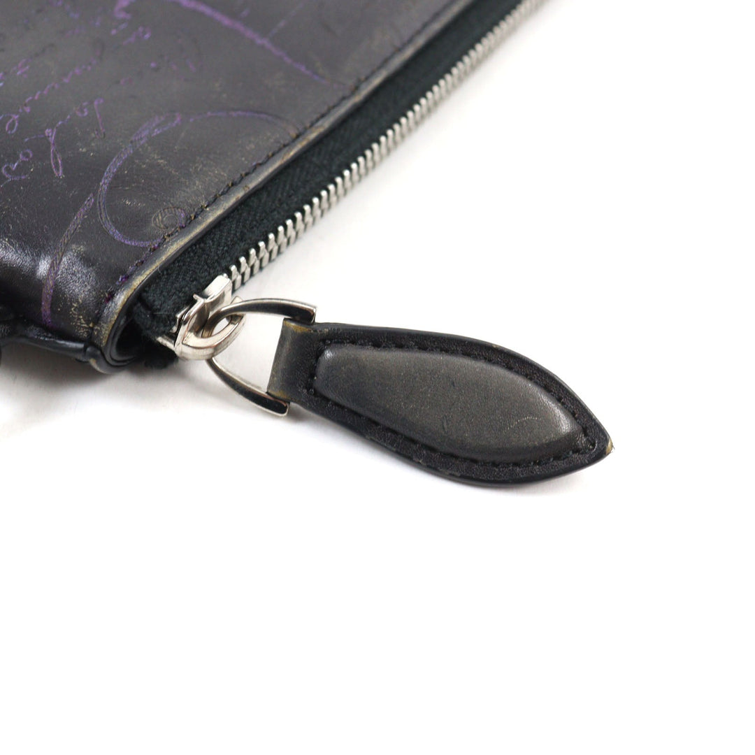 Berluti Clutch bag Main: Scritto leather Gray Purple type Nino GM mens Used Authentic