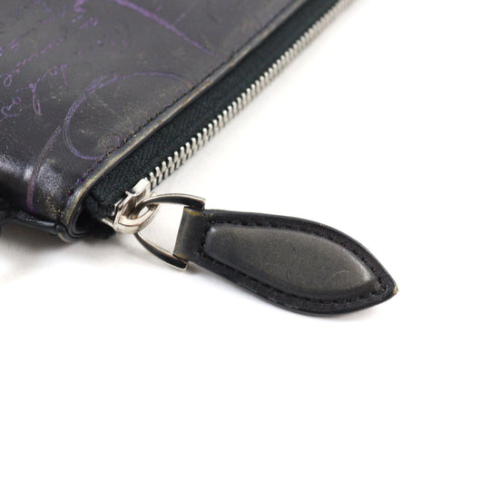 Berluti Clutch bag Main: Scritto leather Gray Purple type Nino GM mens Used Authentic