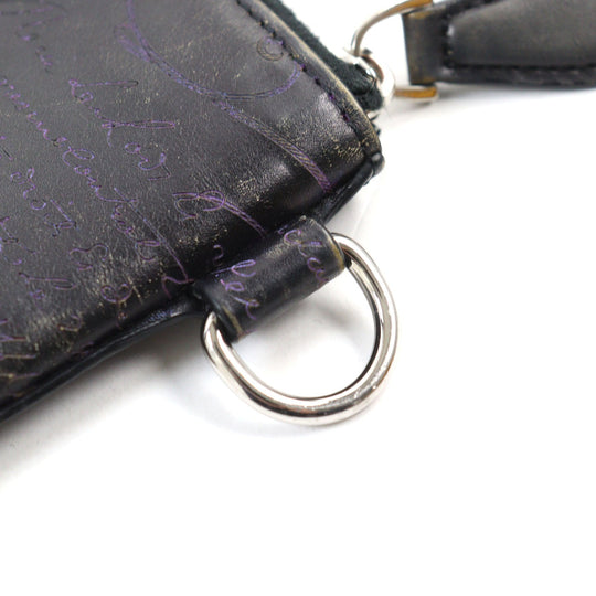 Berluti Clutch bag Main: Scritto leather Gray Purple type Nino GM mens Used Authentic