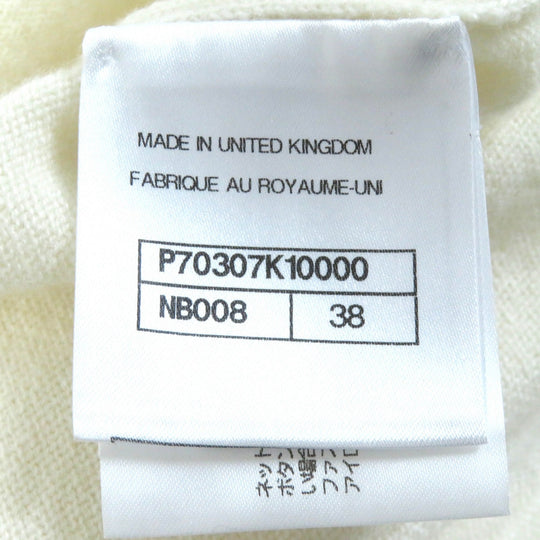 CHANEL knit P70307K10000 Main: 100% cashmere Ivory red navy No5 Women 38 Used Authentic