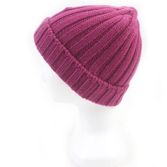 HERMES Knit cap Main: 100% cashmere Purple type mens Used Authentic