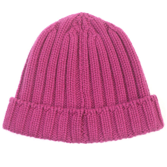 HERMES Knit cap Main: 100% cashmere Purple type mens Used Authentic