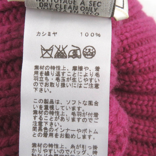 HERMES Knit cap Main: 100% cashmere Purple type mens Used Authentic