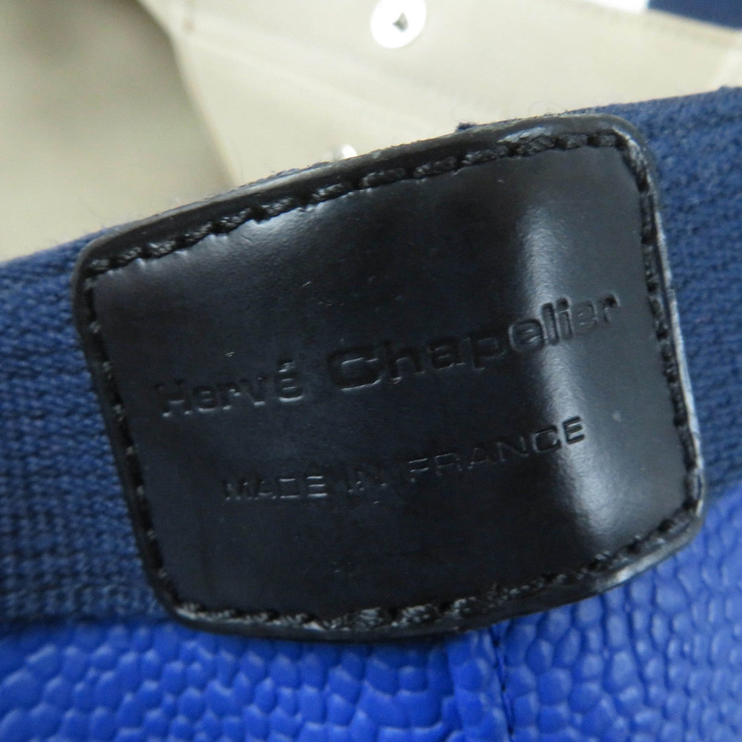 Herve Chapelier Tote Bag 725GP Main: Coated canvas, Lining: Cotton Blue type Women L Used Authentic