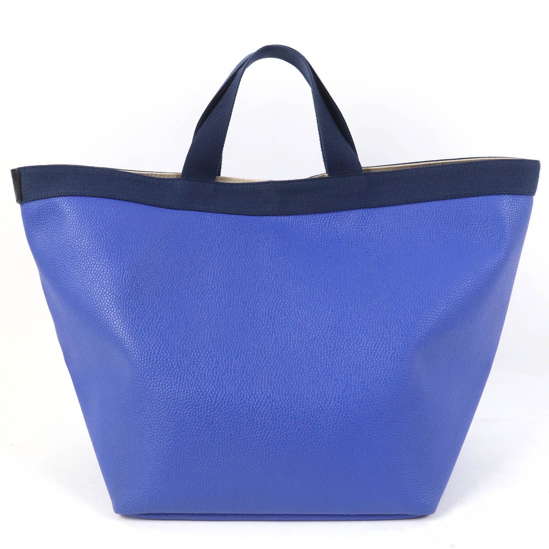 Herve Chapelier Tote Bag 725GP Main: Coated canvas, Lining: Cotton Blue type Women L Used Authentic