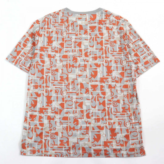 HERMES Short sleeve T-shirt Main: 100% cotton multicolor mens L Used Authentic