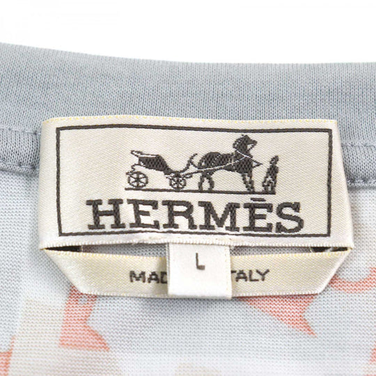 HERMES Short sleeve T-shirt Main: 100% cotton multicolor mens L Used Authentic