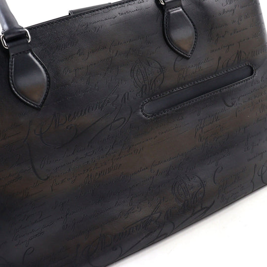 Berluti Tote Bag Main: Scritto leather Dark gray type Toujours Mini Neo mens Used Authentic