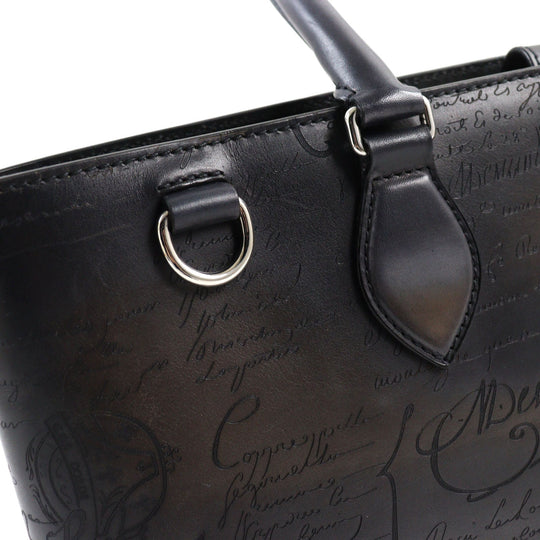 Berluti Tote Bag Main: Scritto leather Dark gray type Toujours Mini Neo mens Used Authentic