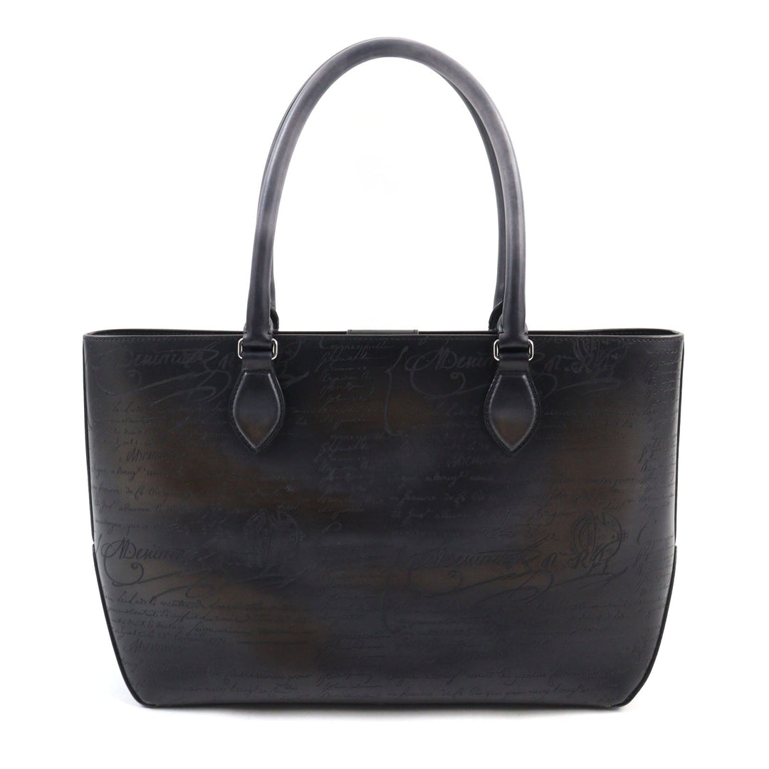 Berluti Tote Bag Main: Scritto leather Dark gray type Toujours Mini Neo mens Used Authentic