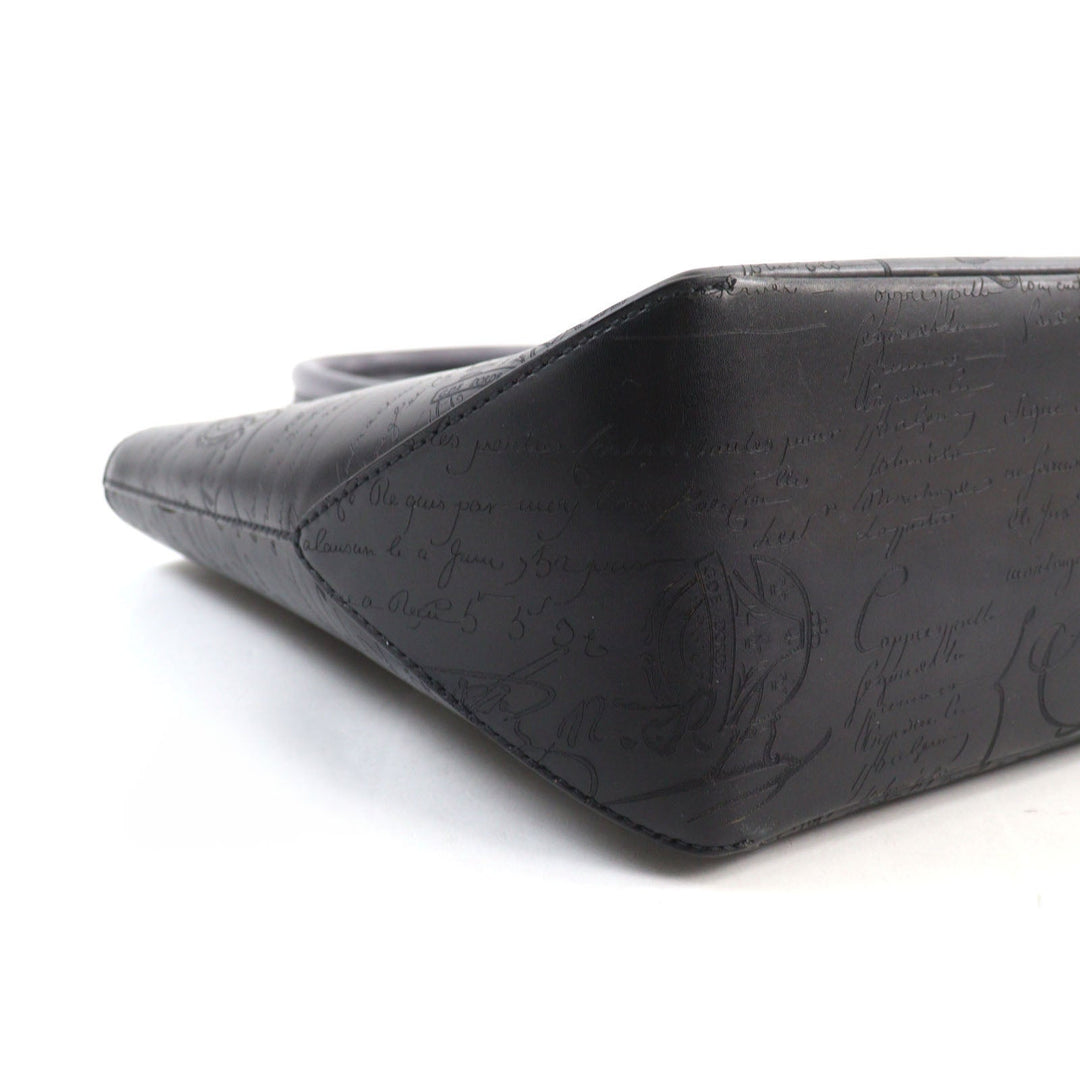 Berluti Tote Bag Main: Scritto leather Dark gray type Toujours Mini Neo mens Used Authentic