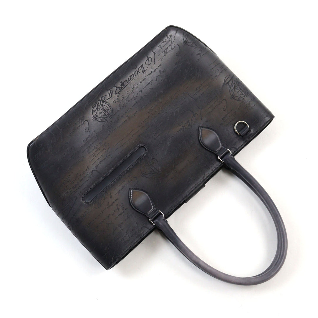 Berluti Tote Bag Main: Scritto leather Dark gray type Toujours Mini Neo mens Used Authentic