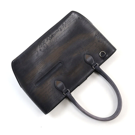 Berluti Tote Bag Main: Scritto leather Dark gray type Toujours Mini Neo mens Used Authentic