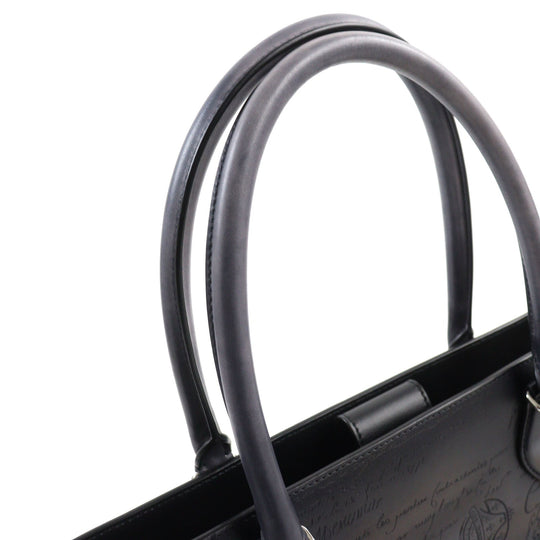 Berluti Tote Bag Main: Scritto leather Dark gray type Toujours Mini Neo mens Used Authentic