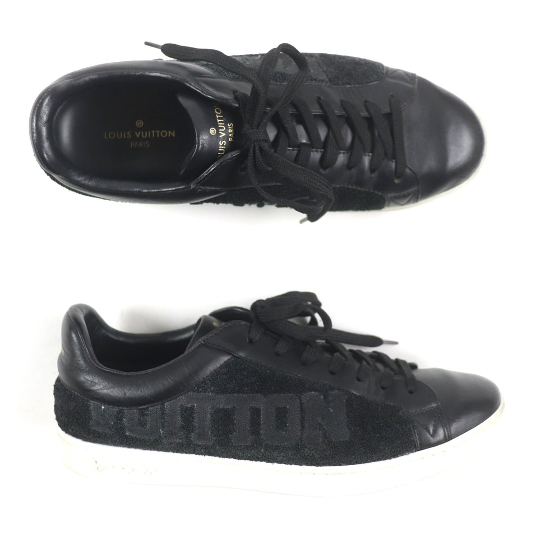 LOUIS VUITTON Low cut sneakers Main: Leather black Luxembourg Klein mens 6 1/2 Used Authentic