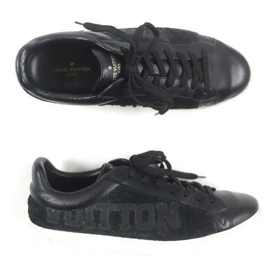 LOUIS VUITTON Low cut sneakers Main: Leather black Luxembourg Klein mens 6 1/2 Used Authentic
