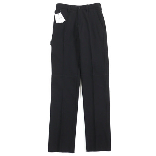 Berluti Pants R21TCU70-001 Main: 100% wool, part: 65% polyester, part: 35% cotton, leather part: calfskin black Cargo Trousers mens 46 Used Authentic