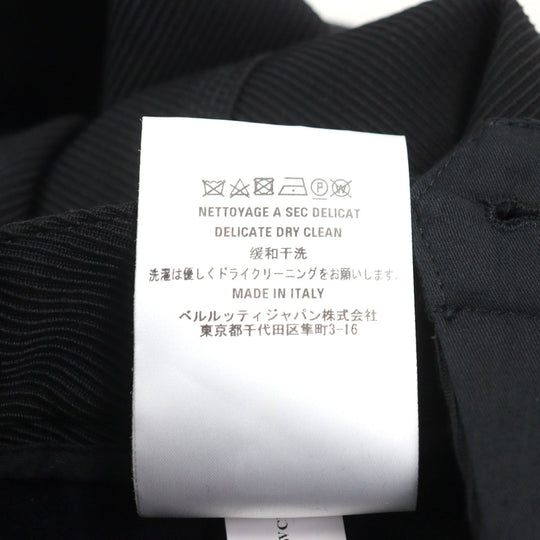 Berluti Pants R21TCU70-001 Main: 100% wool, part: 65% polyester, part: 35% cotton, leather part: calfskin black Cargo Trousers mens 46 Used Authentic