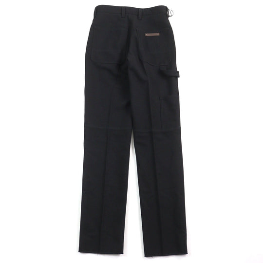 Berluti Pants R21TCU70-001 Main: 100% wool, part: 65% polyester, part: 35% cotton, leather part: calfskin black Cargo Trousers mens 46 Used Authentic