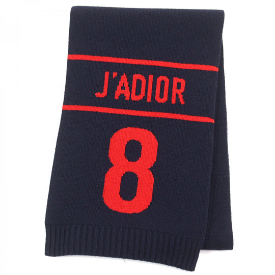 Christian Dior Scarf 85NON308I001 Main: 70% wool, Main: 30% cashmere Navy red mens Used Authentic